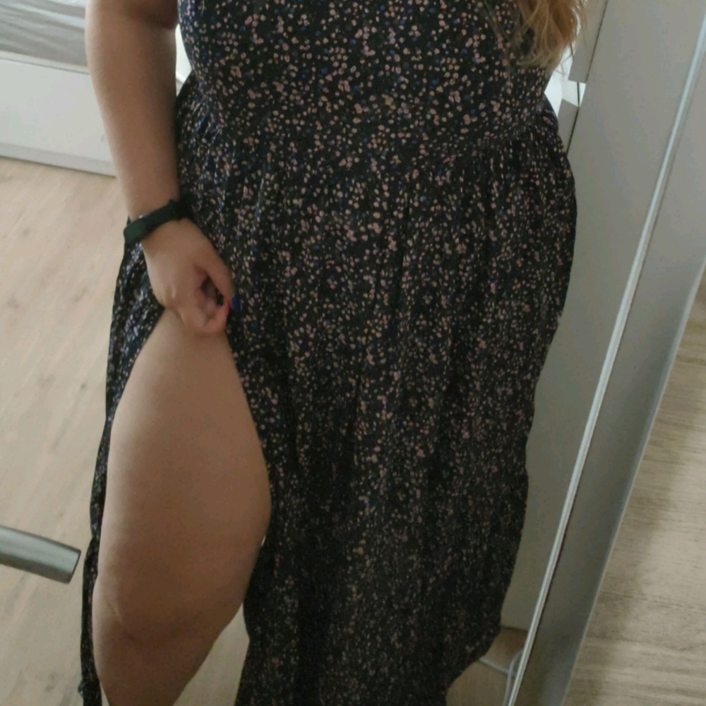 Plus Split Thigh Ditsy Floral Cami Dress - Picture 5 of 10
